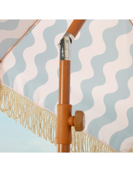 Aktive Guarda-sol de praia 200 cm com ondas e franjas | Distria