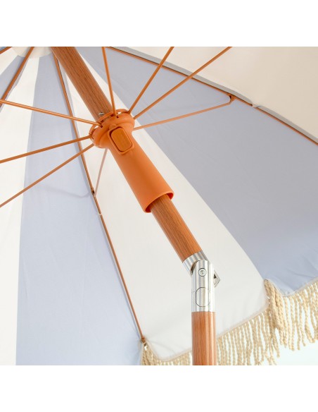 Aktive Guarda-sol de praia 200 cm náutico com franjas | Distria