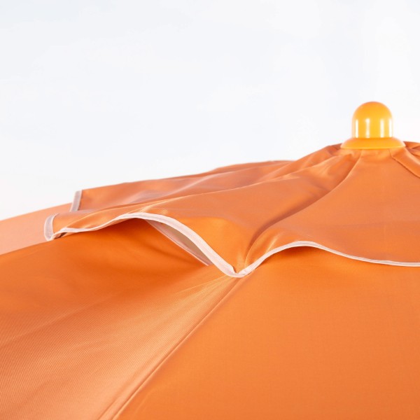 Guarda-sol de praia Ø220 cm laranja ventilado UV50 Aktive | Distria