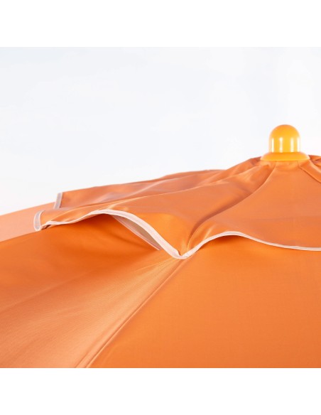Guarda-sol de praia Ø220 cm laranja ventilado UV50 Aktive | Distria