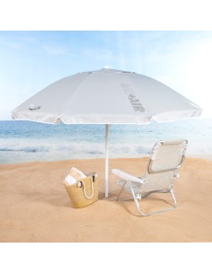Guarda-sol de praia cinza D200 cm UV50 Aktive | Distria 2