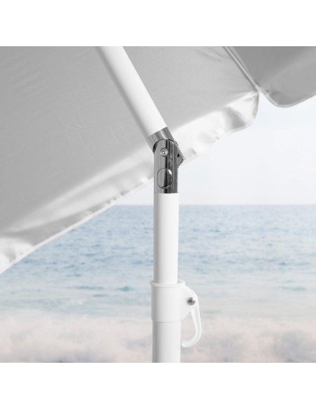 Guarda-sol de praia cinza D200 cm UV50 Aktive | Distria