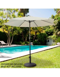 Guarda-sol terraço Ø300 cm creme - Guarda-sóis | Distria 2