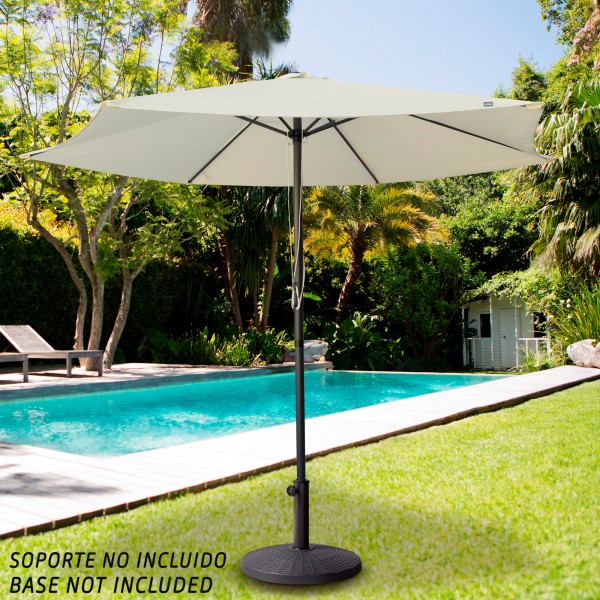 Guarda-sol terraço Ø300 cm creme - Guarda-sóis | Distria