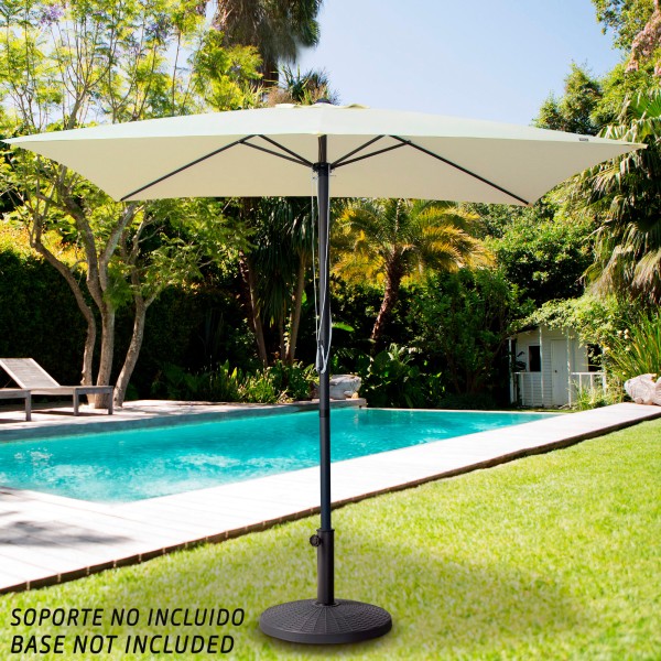 Guarda-sol terraço 300x300 cm creme - Guarda-sóis | Distria