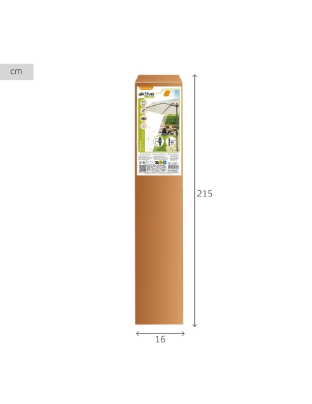 Guarda-sol terraço 300x300 cm creme - Guarda-sóis | Distria
