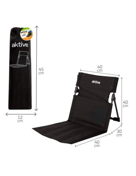 Aktive Cadeira de chão dobrável com encosto ajustável e capa | Distria