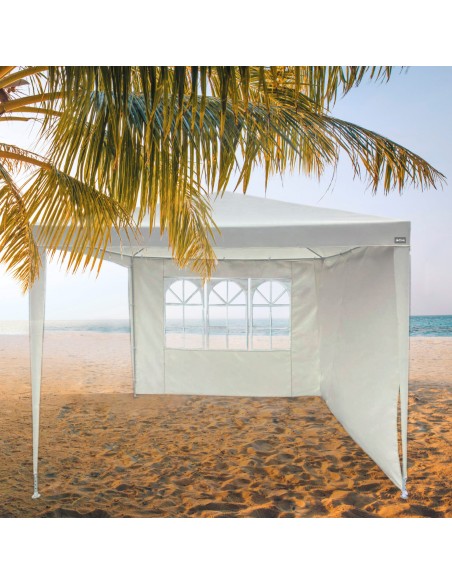 Gazebo de jardim em poliéster branco | Distria