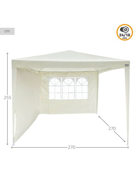 Gazebo de jardim em poliéster branco | Distria
