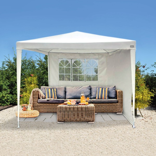 Gazebo de jardim em poliéster branco | Distria