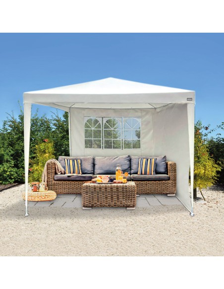 Gazebo de jardim em poliéster branco | Distria