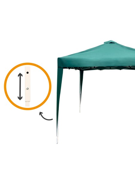Gazebo de jardim dobrável 3x3m | Distria