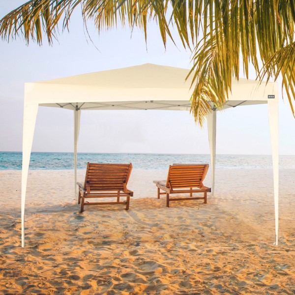 Gazebo de jardim dobrável na cor creme | Distria