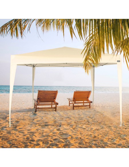 Gazebo de jardim dobrável na cor creme | Distria