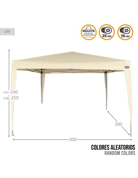 Gazebo de jardim dobrável na cor creme | Distria