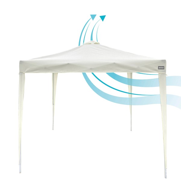 Gazebo de jardim dobrável de 3x3 m | Distria
