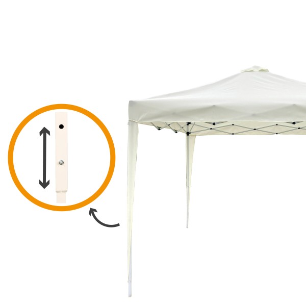 Gazebo de jardim dobrável de 3x3 m | Distria