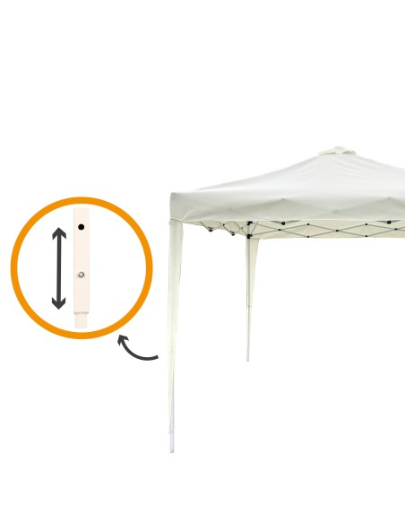 Gazebo de jardim dobrável de 3x3 m | Distria