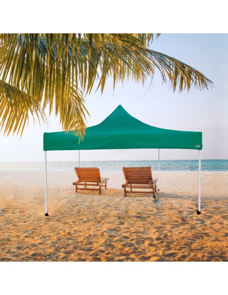 Gazebo verde dobrável, ajustável em altura | Distria