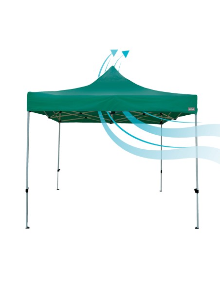 Gazebo verde dobrável, ajustável em altura | Distria
