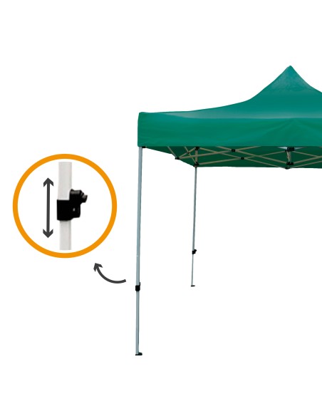 Gazebo verde dobrável, ajustável em altura | Distria