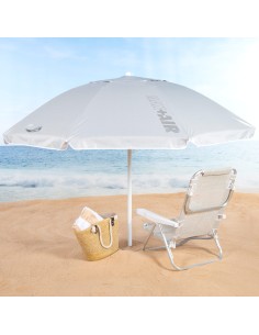 Guarda-sol de praia cinzento D220 cm UV50 Aktive | Distria 2