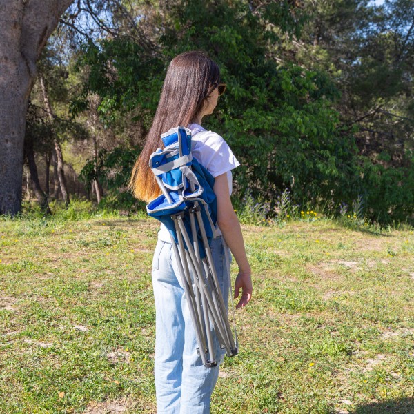 Cadeira de camping dobrável azul Aktive | Distria
