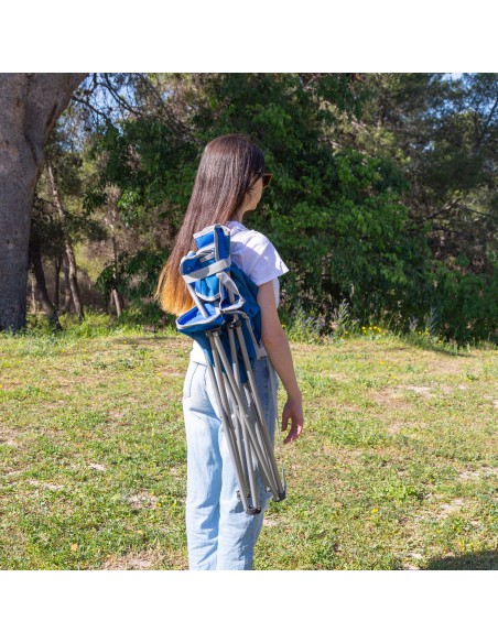 Cadeira de camping dobrável azul Aktive | Distria