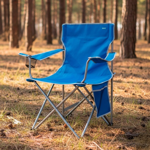 Cadeira de camping dobrável azul Aktive | Distria