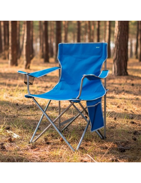 Cadeira de camping dobrável azul Aktive | Distria