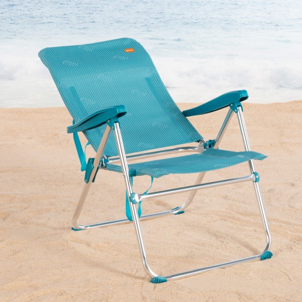 Cadeira de praia dobrável, 5 posições Aktive | Distria