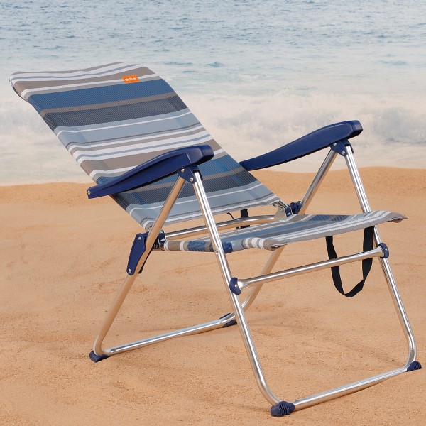 Cadeira de praia alta dobrável com múltiplas posições | Distria