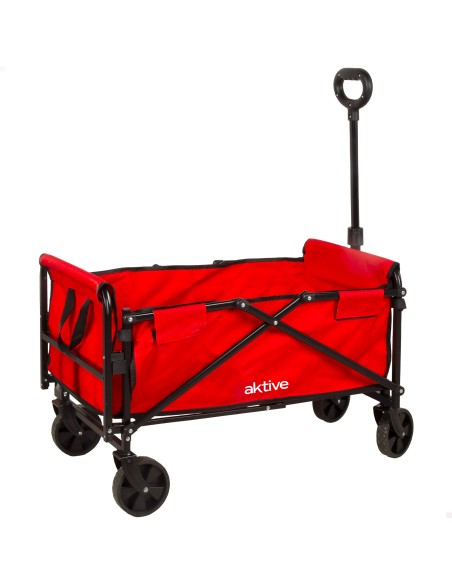 Carrinho de praia vermelho Aktive 4 rodas | Distria