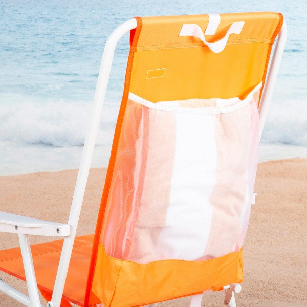 Cadeira de praia dobrável com encosto alto e mochila Aktive | Distria