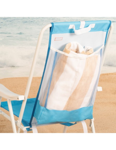 Mochila dobrável azul para praia 44x40x81 cm Aktive | Distria