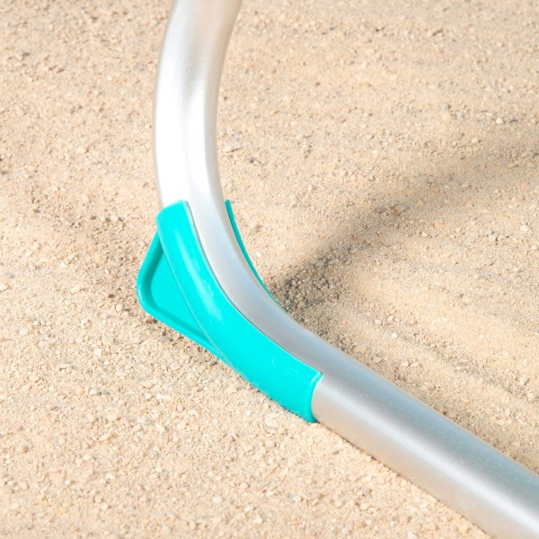 Espreguiçadeira de praia turquesa guarda-sol 186x49x30 cm | Distria