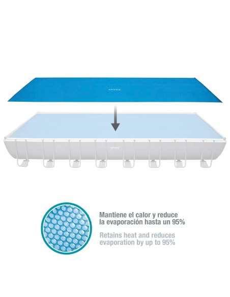 Cobertura de piscina solar INTEX 732 x 366 cm | Distria