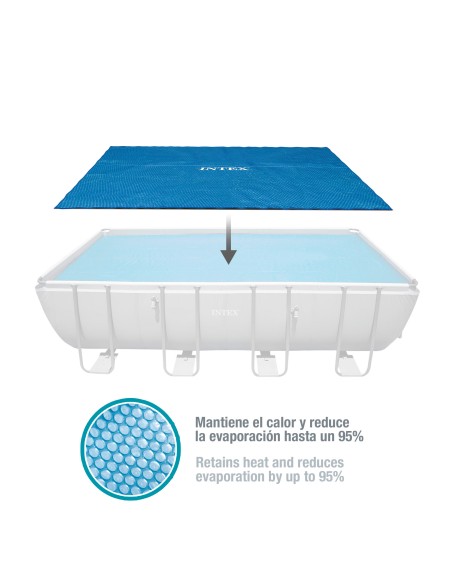 Cobertura de piscina solar INTEX 488 x 244 cm | Distria