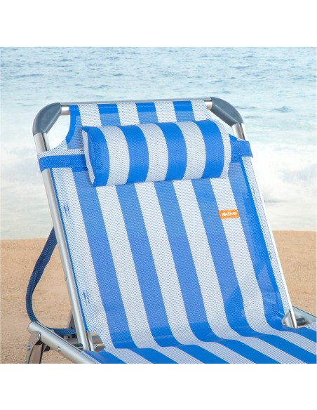 Espreguiçadeira náutica de praia, 5 posições, 186x49x30 cm | Distria