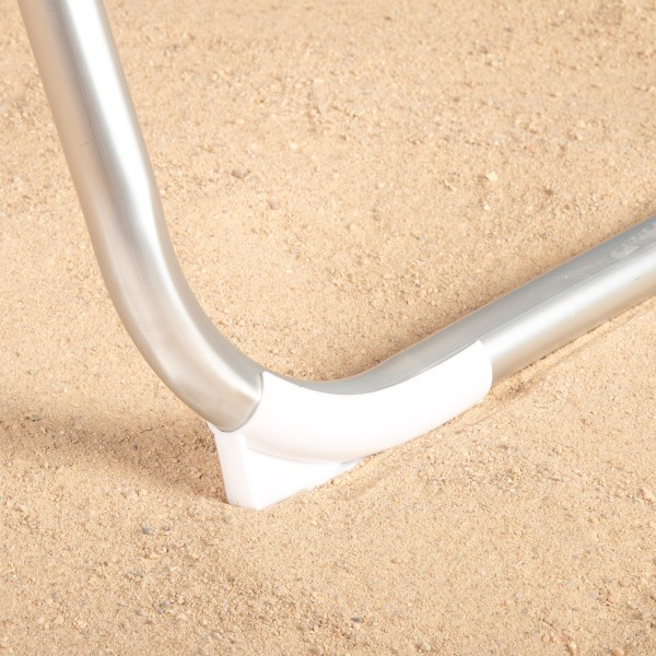 Espreguiçadeira de praia bege com guarda-sol 186x49x30 cm | Distria