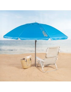 Guarda-sol de praia azul 200 cm Aktive | Distria 2