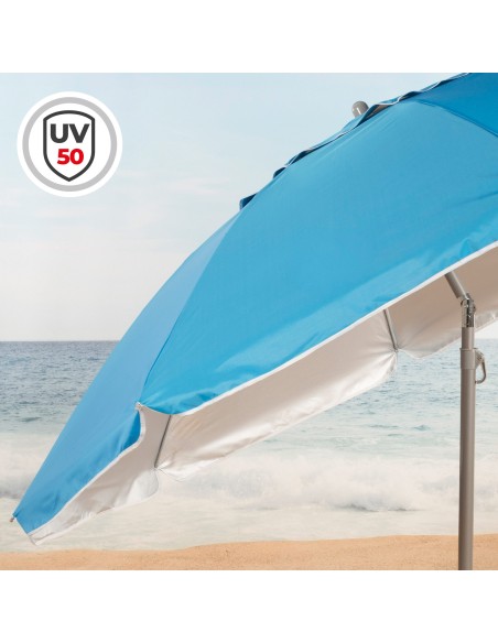 Guarda-sol de praia azul 200 cm Aktive | Distria