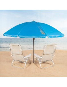 Guarda-sol de praia azul 220 cm Aktive | Distria 2