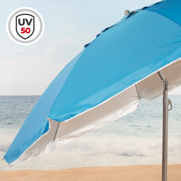 Guarda-sol de praia azul 220 cm Aktive | Distria