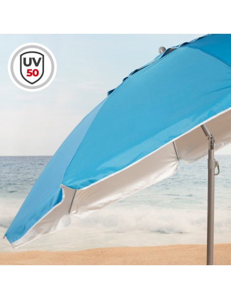 Guarda-sol de praia azul 220 cm Aktive | Distria