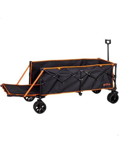 Trolley de praia preto XXL Aktive 4 rodas | Distria