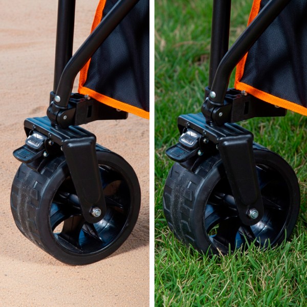 Trolley de praia preto XXL Aktive 4 rodas | Distria