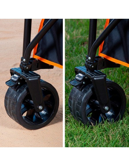 Trolley de praia preto XXL Aktive 4 rodas | Distria