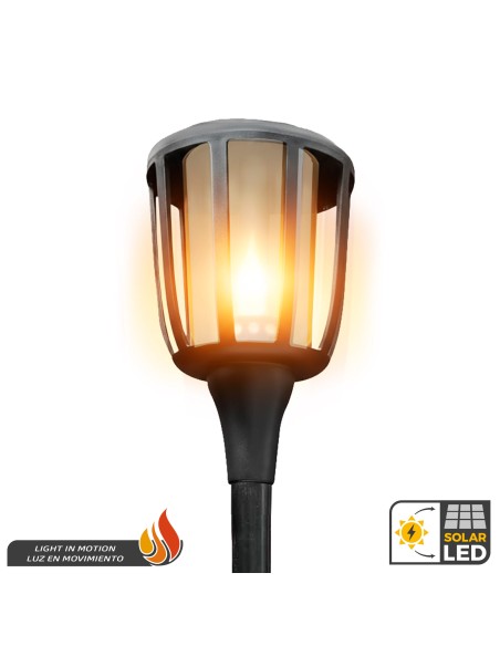Sinalizador solar LED, luz quente, detecção de movimento | Distria