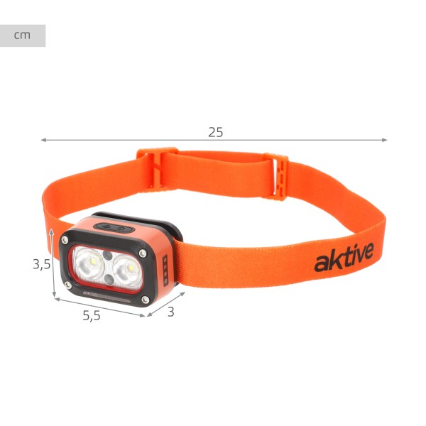Luz frontal LED recarregável com sensor de movimento 170 lm | Distria
